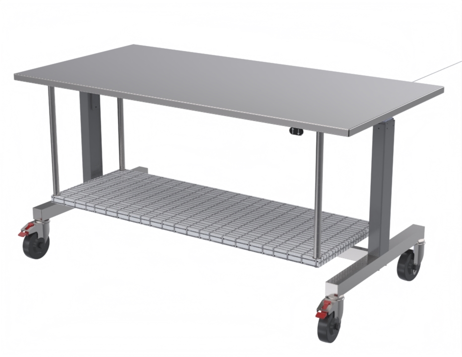 Height Adjustable Table – Electric, Mesh Shelf, 1500mm x 750mm (59" x 29.5")