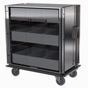 Transport Trolley-9STU, SS304, 3 Wire Shelves-Adjustable, 1165x725xx1301mm