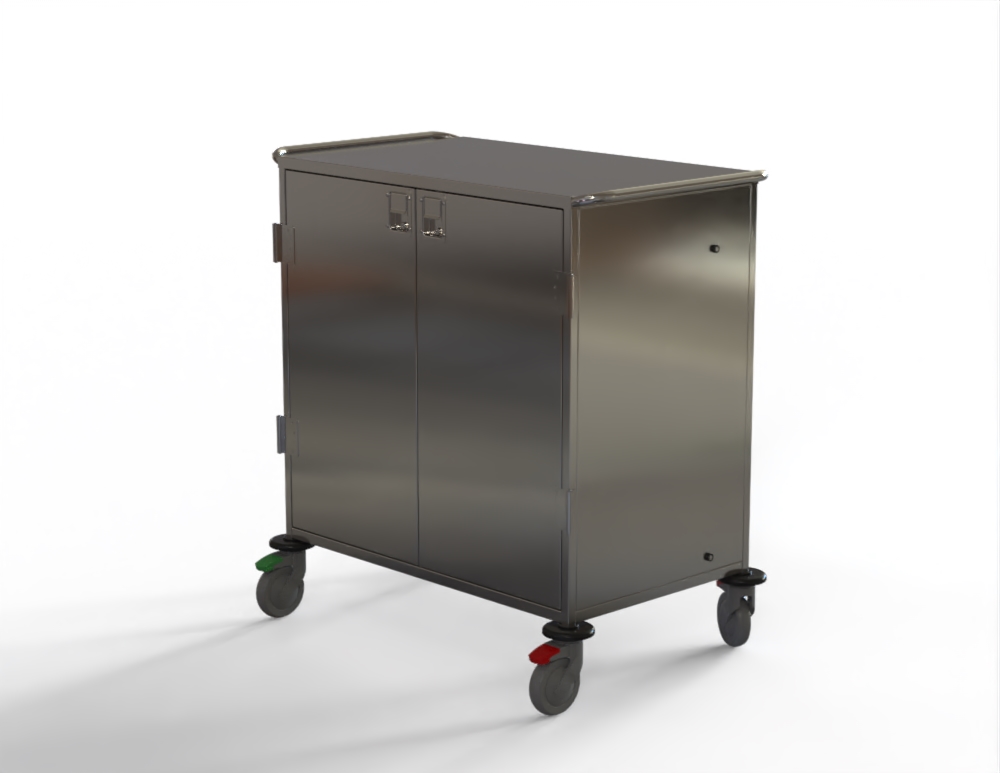 Case Cart – TW-9STU, Lockable, 3 Adjustable Shelves, 41" x 25.6"