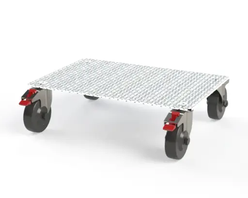 [SP1001.1] Dolly Trolley – Aluminium Checker Plate, 600mm x 400mm x 180mm (23.6" x 15.7")
