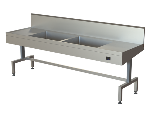 [US-540.5] Height Adjustable Sink–Robotic Arm-2 Bowl-102"