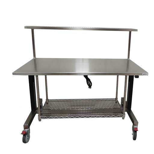 [US-661.12] Height Adjustable Table – Electric, Top and Lower Shelves, 1800mm x 750mm (71" x 29.5")